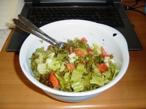 Nouvelle salade avec flash.