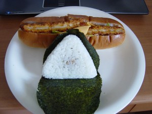 Sandwich et Onigiri.